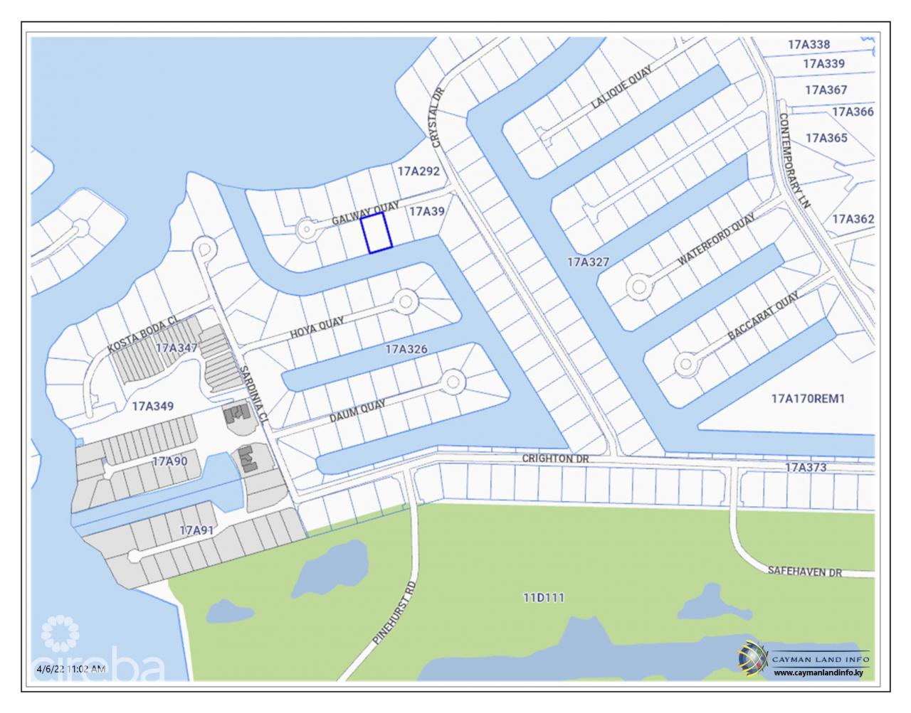 GALWAY QUAY, CRYSTAL HARBOUR LOT - 0.3493 ACRES
